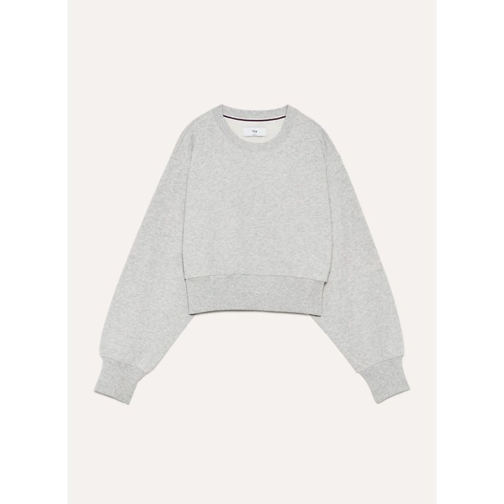Aritzia TNA Grey Perkins Cropped Sweatshirt